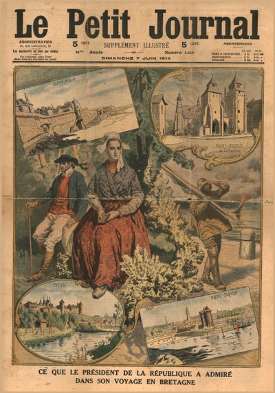 Was der Präsident während seiner Reise in die Bretagne bewunderte, 1914 von Unbekannt