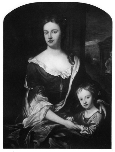 William, Herzog von Gloucester, mit seiner Mutter, Königin Anne, 1907 von Unbekannt
