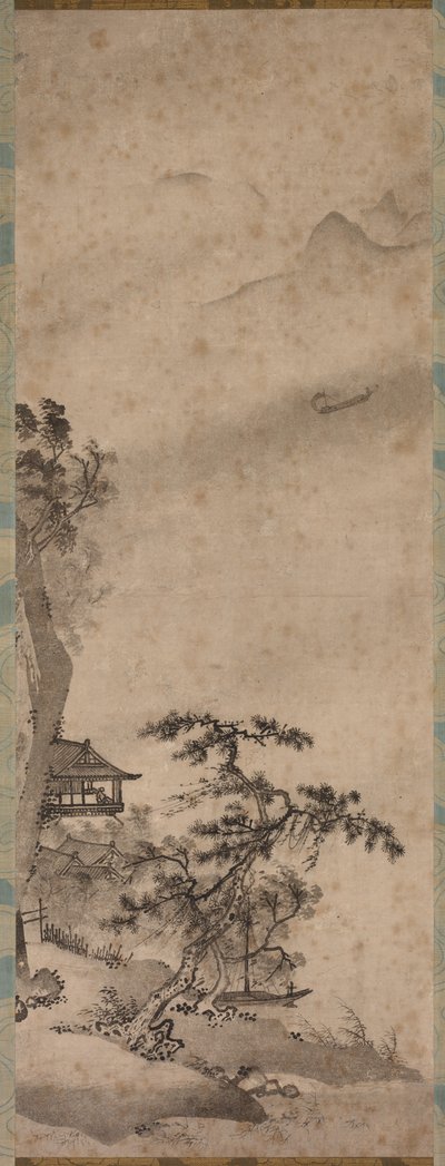 Windige Landschaft mit Segelboot, Mitte des 15. Jahrhunderts von Unbekannt