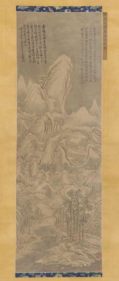 Winterlandschaft, Ming- oder Qing-Dynastie, 16.-17. Jahrhundert von Unbekannt