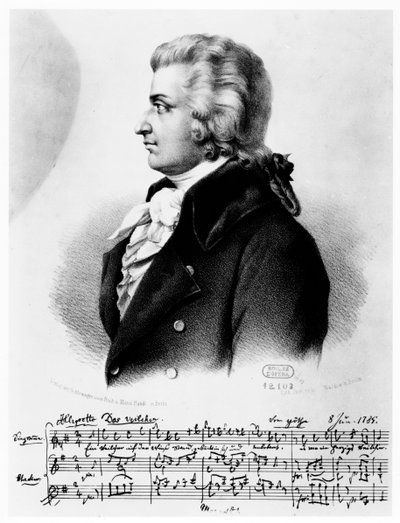 Wolfgang Amadeus Mozart 1756-1791, ca. 1790 von Unbekannt