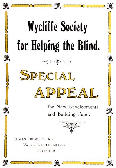 Wycliffe-Gesellschaft zur Unterstützung der Blinden, 1919 von Unbekannt