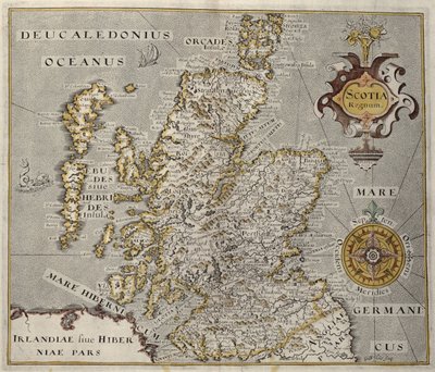 Karte des Königreichs Schottland, 17. Jahrhundert Scotia Regnum von Unbekannt Unbekannt