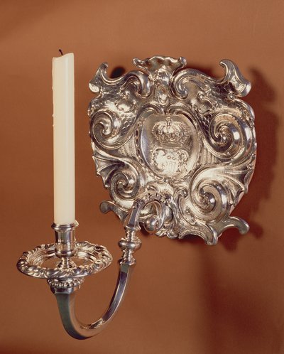 Wandleuchter, einarmig, im anglo-niederländischen Stil der Restaurationszeit, 1668-90 von Unbekannt Unbekannt