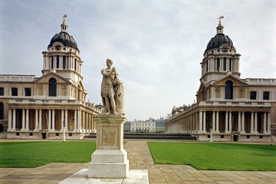 Das Alte Royal Naval College, erbaut von Sir Christopher Wren (1632-1723), Greenwich, London, UK von Unbekannt Unbekannt