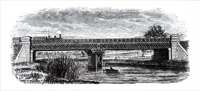Eine Fachwerkbrücke von Unbekannt