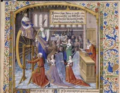 Allegorie des Glücksrads (Detail) von Unbekannter Künstler