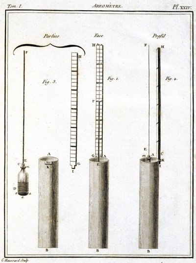 Aräometer (Hydrometer oder Densimeter) von Unbekannt