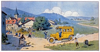 Postbus gegen ländliche Isolation von Unbekannter Künstler