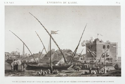 Feier zur jährlichen Öffnung des Deichs am Kairo-Kanal, Ägypten, ca. 1798 von Unbekannt
