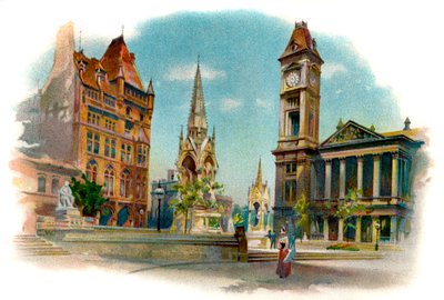 Chamberlain Square, Birmingham von Unbekannter Künstler
