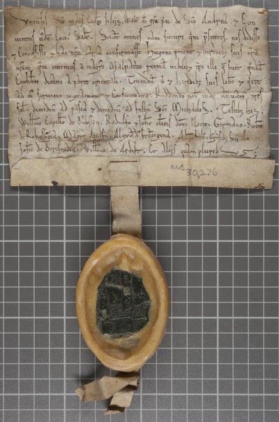 Urkunde von Walter, Prior von St Andrews von Unbekannt