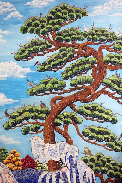 Chua Buu Dai Son buddhistische Pagode. Baum. Danang, Vietnam von Unbekannt