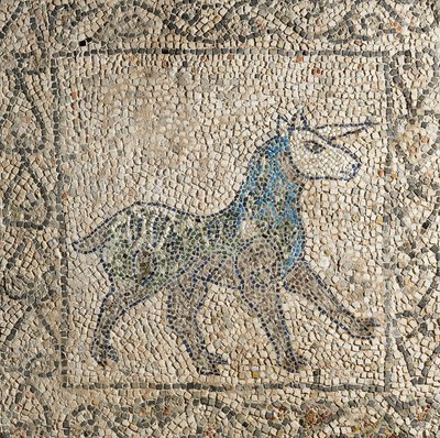 Vierte Kreuzzug, Fragmente von Mosaikböden mit Einhorn von Benjamin Baud