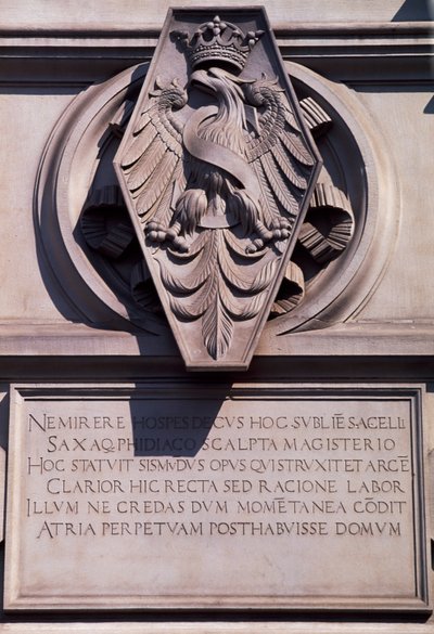 Wappen auf dem Wawel-Königsschloss in Krakau, Polen von Benjamin Baud