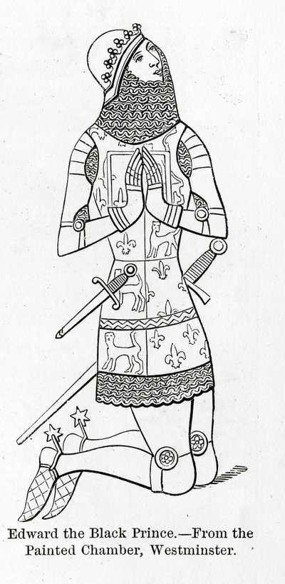 Edward der Schwarze Prinz, aus der bemalten Kammer, Westminster, 1896 von Unbekannt