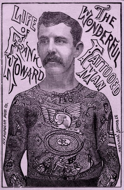 Frank Howard der Wunderbar tätowierte Mann, ca. 1900 von Unbekannt