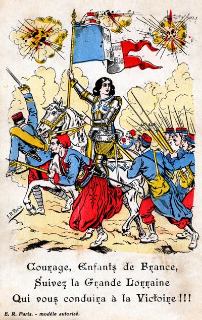 Französische Postkarte, die Jeanne d