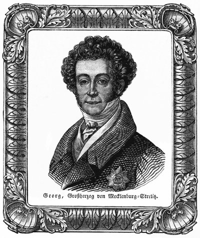 Georges de Mecklenburg-Strelitz (1779-1860) - Georg, Großherzog von Mecklenburg-Strelitz, Illustration aus: „Das Pfennig Magazin“, Nr. 223, 8. Juli 1837 von Unbekannter Künstler