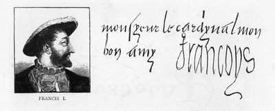 Handschrift und Unterschrift von Franz I. aus einem Brief an 