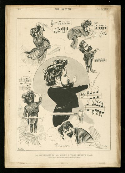 Henry Wood Karikatur von Unbekannt