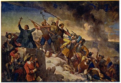 Geschichte. Tschechische Republik (Böhmen). Dreißigjähriger Krieg. Verteidigung von Prag vor der schwedischen Armee unter der Führung von Hans Christoff von Königsmarck, 25. Juli von Unbekannter Künstler