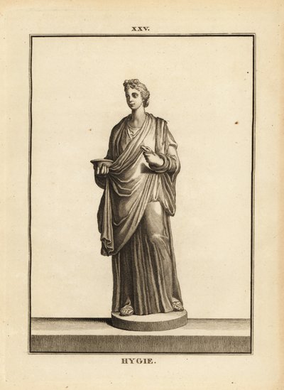 Hygieia, griechische und römische Göttin der Gesundheit und Sauberkeit, Tochter des Gottes der Medizin Asklepios von Unbekannt