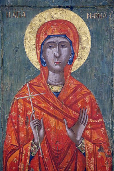 Ikone im Byzantinischen Museum von Pedoulas: Heilige Marina (18. Jahrhundert), 20150510, Pedoulas, Zypern von Unbekannt