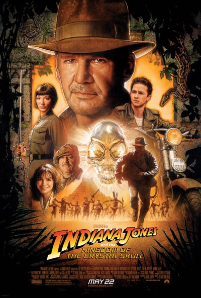 Indiana Jones und das Königreich des Kristallschädels von Steven Spielberg, 2008 (Poster) von Unbekannter Künstler
