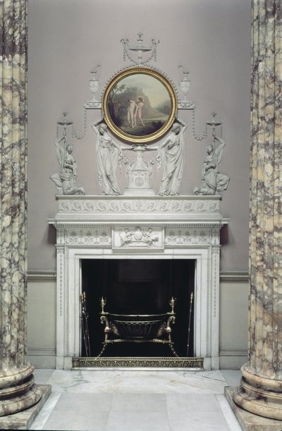 Innenansicht der Marmorsaal, Kedleston Hall, Derbyshire (Foto) von Unbekannt