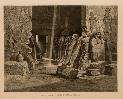 Innere Ansicht des Apet-Tempels in Karnak, Ägypten - Illustration aus dem Atlas von Ägypten von Unbekannt
