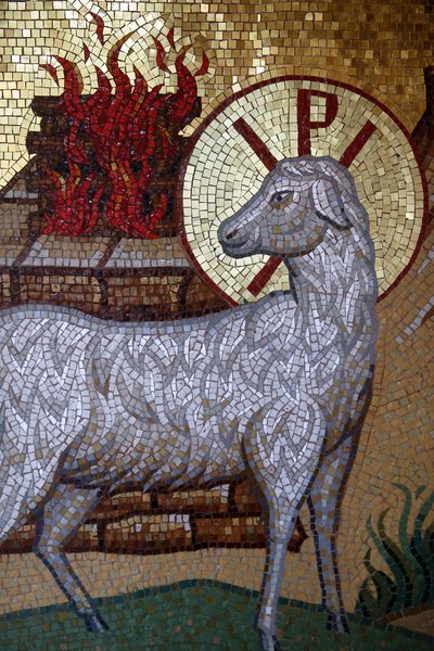 Kykkos-Kloster, Zypern. Lamm Gottes Mosaik, Pedoulas, Zypern von Unbekannt