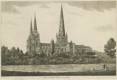 Lichfield Kathedrale - Südansicht von Unbekannt