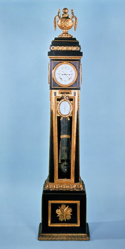 Louis XVI Ebenholz furnierte Äquations-Standuhr, von Ferdinand Berthoud, Paris, spätes 18. Jahrhundert von Unbekannt
