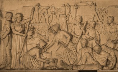Marmorrelief mit der Geschichte des Buren-Treks, Voortrekker-Denkmal zu Ehren der Buren, Pretoria, Südafrika, Afrika von Unbekannter Künstler