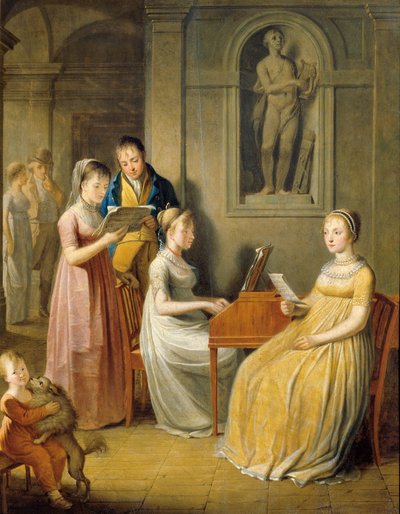 Musizierende Familie von Unbekannter Künstler