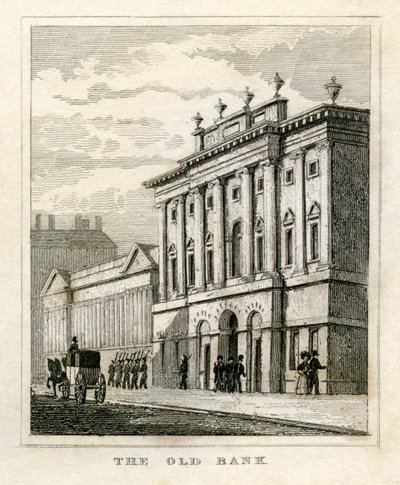 Alte Front der Bank von England vor 1835 von Unbekannt