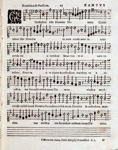 Seite einer Partitur von Cantium Canticorum Salomonis von Penderecki (ca. 1970-1973) von Unbekannter Künstler