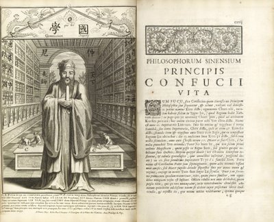 Seiten aus Confucius Sinarum Philosophus (Konfuzius, der Philosoph der Chinesen) von Unbekannt