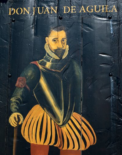 Gemälde von Juan del Aguila, außerhalb des Bulman Pubs, Summercove, Kinsale, County Cork, Irland (Foto) von Unbekannt