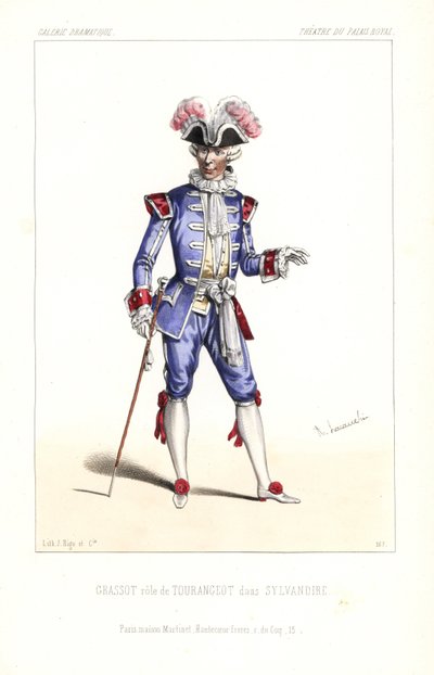 Paul Grassot als Tourangeot in Sylvandire von Leuven/Vanderburch, Theatre du Palais-Royal von Unbekannter Künstler