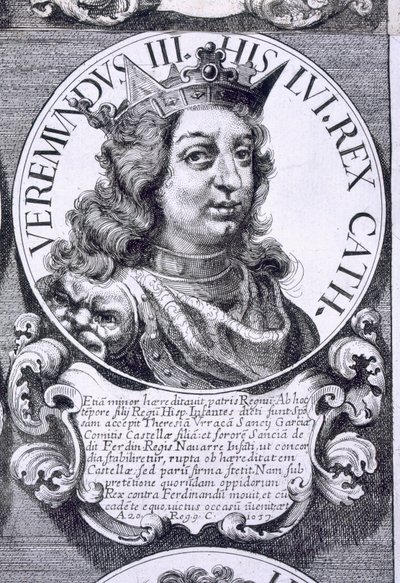 Porträt von Bermudo III. von León (Lithografie) von Unbekannt