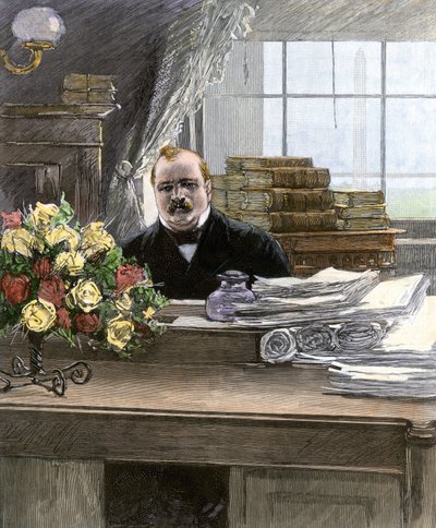 Porträt von Stephen Grover Cleveland (1837-1908), Präsident der Vereinigten Staaten von Unbekannter Künstler