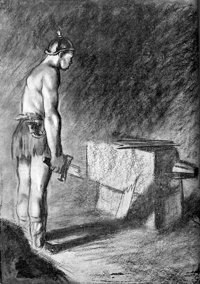 Preußische militärische Schwäche - Karikatur aus dem Ersten Weltkrieg von Unbekannter Künstler
