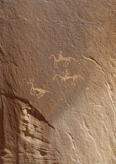 Felsgravuren, Ledge Ruin, Canyon de Chelly National Monument, Arizona, USA von William M. Timlin