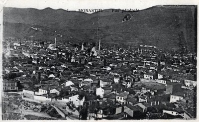 Serbien, Monastir: Gesamtansicht der Stadt, Monastir wird jetzt Bitola genannt und liegt in Mazedonien - Postkarte 1914-1918 von William M. Timlin
