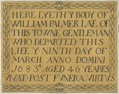 Stafford - Monumentale Inschrift in St. Mary