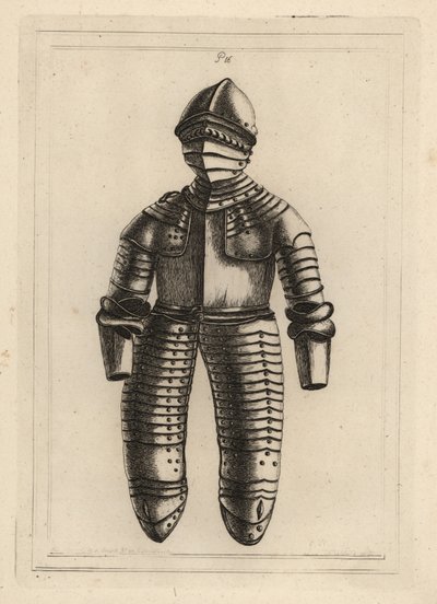 Rüstung eines Reiters aus der Zeit von König Heinrich VIII. oder Elisabeth I. aus dem Tower of London von Unbekannt
