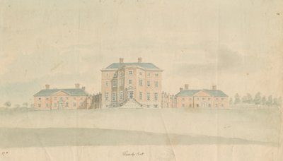Teddesley Hall: Aquarell, undatiert [spätes 18. Jahrhundert] von Unbekannt