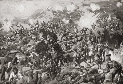 Die Schlacht von Spion Kop, Tugela River, Natal, Südafrika, 23.–24. Januar 1900 während des Zweiten Burenkrieges von Unbekannt